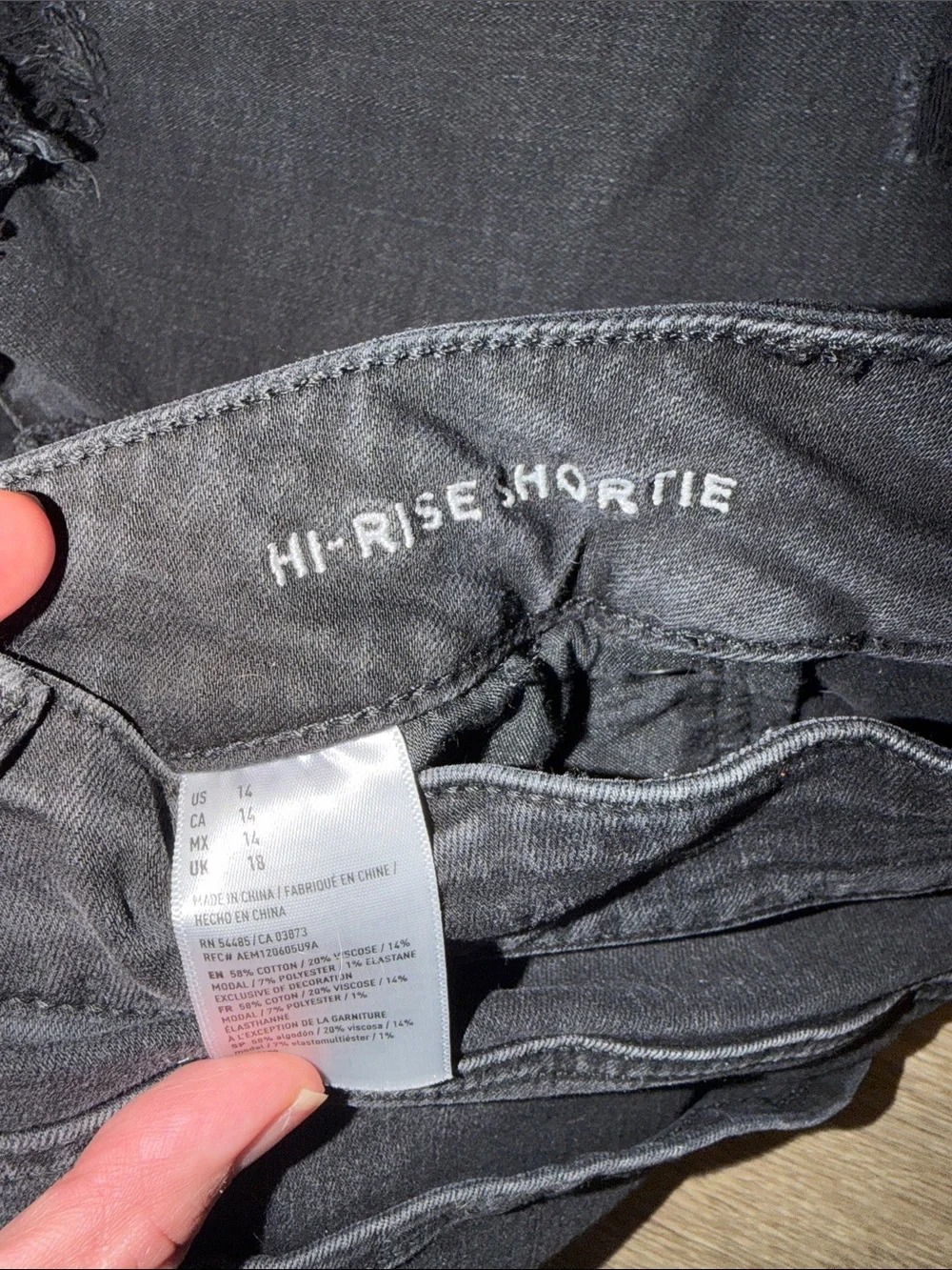 Black Distressed Women's Denim Shorts